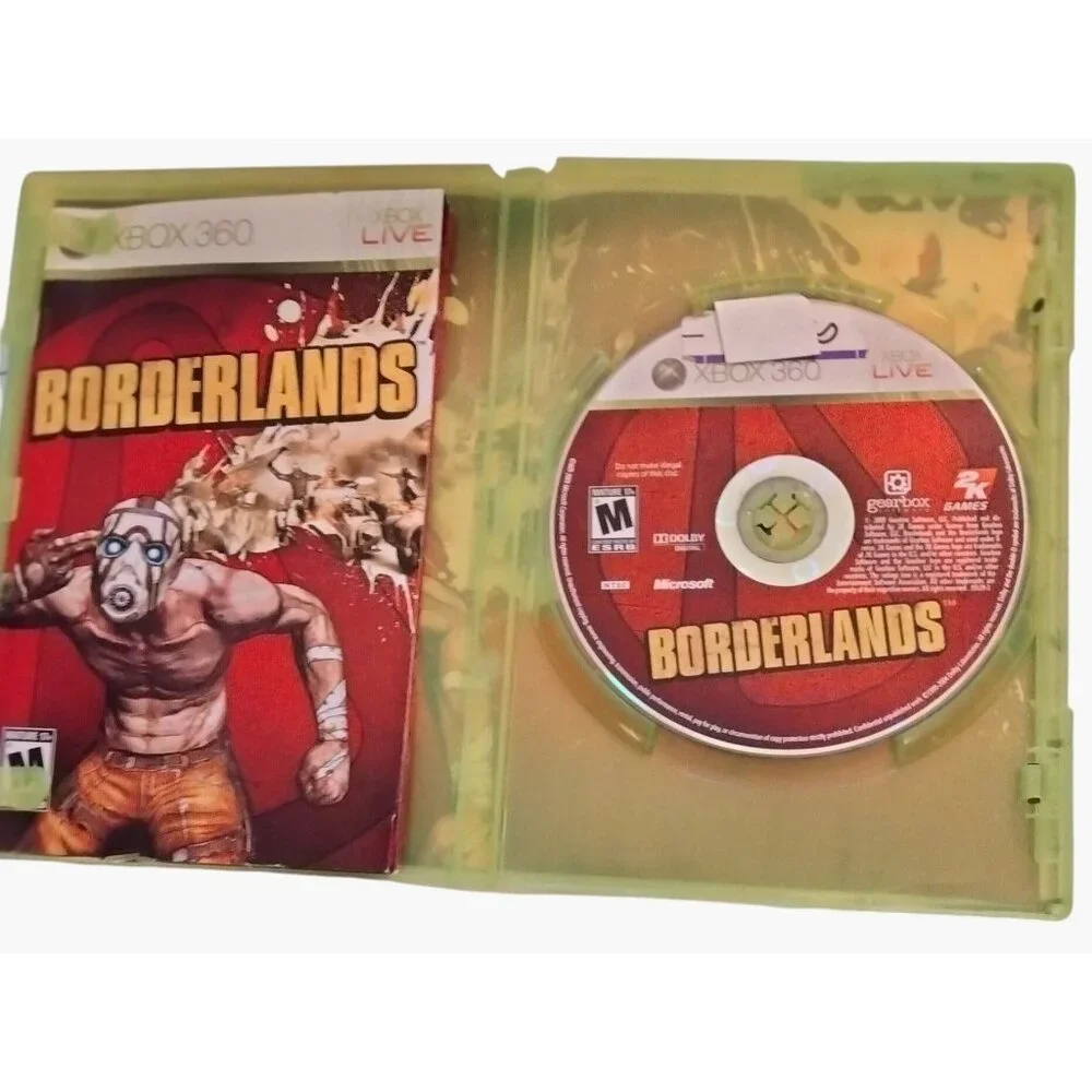 Borderlands Xbox 360 Game Case  Manual